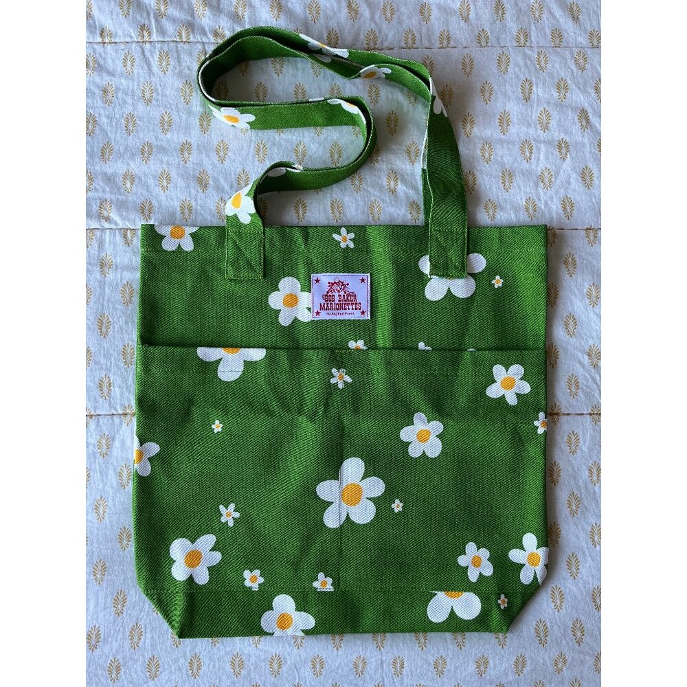 Rare Big Bud Press Bob Baker Marionettes Green Daisy Tote Bag